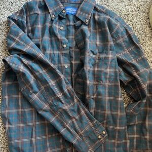 Pendleton Men's Casual Plaid Shirt - Brown and Blue